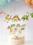 3 Parça Dinozor Tema Pasta Süsü Cake Topper Banner ve 6'lı Gold Mum Pasta Kürdanı Doğum Günü Süsleme Parti Seti 4