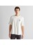 Erkek Krem Relaxed Fit Bisiklet Yaka Logolu T-Shirt 1