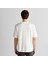 Erkek Krem Relaxed Fit Bisiklet Yaka Logolu T-Shirt 2