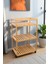 Bambu 3 Raflı Tekerlekli Sunum Servis Arabası Mutfak Rafı Sehpa Banyo Rafı DB-0029 1