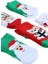 Pamuklu 6'lı Yılbaşı Noel Baba Kışlık Havlu Yenidoğan Bebek Çorap 4