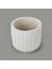 Yıldız Desenli Beton Saksı - Beyaz - 14X12,5 cm 3