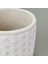 Yıldız Desenli Beton Saksı - Beyaz - 14X12,5 cm 4