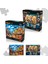 2 Adet 1000 Parça Puzzle - Aslan Kral Kedi ve Vahşi Batı Kasabası Yapboz 68X48 cm 1