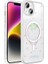 iPhone 14 Uyumlu Kılıf Folk M-Safe Şarj Özellikli Şeffaf Desenli Çilek 3