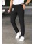 Erkek Siyah Renk Italyan Kesim Slimfit Kumaş Pantolon 5