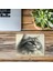 Bej Arka Planlı Karakalem Kedi Tasarımı - 19X23 cm 2 mm Dikdörtgen Ithal Baskılı Mouse Pad 3