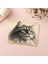 Bej Arka Planlı Karakalem Kedi Tasarımı - 19X23 cm 2 mm Dikdörtgen Ithal Baskılı Mouse Pad 5