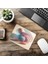 Bej Zemin Üzerine Minimal Çember Tasarımı - 19X23 cm 2 mm Dikdörtgen Ithal Baskılı Mouse Pad 6