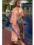 Kadın Multi Desenli Kruvaze Keten Kimono 2