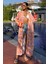 Kadın Multi Desenli Kruvaze Keten Kimono 3