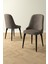 Ikon Siyah Mermer 80X132 Açılabilir Mdf Masa Yemek Odası Takımı, Mutfak Takımı 6 Adet Sandalye 4