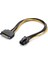 Sata Power To 6 Pin Power Kablo 15pın Sata To 6pin Gpu Için Power Kablo 20cm 1