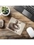 Sanatsal Karakalem Tavşan Temalı Mouse Pad - 19X23 cm 2 mm Dikdörtgen Ithal Baskılı Mouse Pad 6