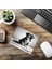 Mat Dokulu Karakalem Köpek Tasarımı - 19X23 cm 2 mm Dikdörtgen Ithal Baskılı Mouse Pad 6
