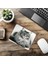 Dik Oturan Kedi Figürü – Kalem Çizimli Mouse Pad - 19X23 cm 2 mm Dikdörtgen Ithal Baskılı Mouse Pad 6
