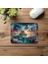 Uzayda Adalar Üzerinde Şelaleli Mousepad - 19X23 cm 2 mm Dikdörtgen Ithal Baskılı Mouse Pad 4