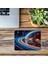 Turuncu-Mavi Işıklı Gezegen Manzaralı Mousepad - 19X23 cm 2 mm Dikdörtgen Ithal Baskılı Mouse Pad 3