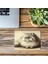 Sepya Tonlu Yatar Pozdaki Kedi Çizimi - 19X23 cm 2 mm Dikdörtgen Ithal Baskılı Mouse Pad 3