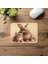 Yanyana Oturan Tavşan ve Kedi Mousepad - 19X23 cm 2 mm Dikdörtgen Ithal Baskılı Mouse Pad 4