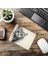 Karakalem Tarzı Kedili Mouse Pad Tasarımı - 19X23 cm 2 mm Dikdörtgen Ithal Baskılı Mouse Pad 6