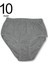 Kadın Gri 10'lu Paket Pamuklu Ribana Bato Külot 2