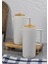 Porselen Yağdanlık Seti - Ahşap Stantlı 2X600 ml 2