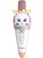 KIDMIC02 Beyaz Kedi Figürlü Şarjlı Bt Karaoke Mikrofon ve Hoparlör 5W Kablosuz Mikrofon 2