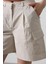 Mottisfashion Cargo Cepli Şort - Taş 3