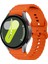 Samsung Galaxy Watch 4 5 6 7 Fe Classic Turuncu Mavi Dalga Desen Silikon Kordon 40/42/43/44/46/47MM 1