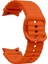 Samsung Galaxy Watch 4 5 6 7 Fe Classic Turuncu Mavi Dalga Desen Silikon Kordon 40/42/43/44/46/47MM 4