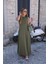 Mottisfashion Kadın Sıfır Kollu Bisiklet Yaka Viskon Elbise 1