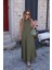 Mottisfashion Kadın Sıfır Kollu Bisiklet Yaka Viskon Elbise 4