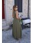 Mottisfashion Kadın Sıfır Kollu Bisiklet Yaka Viskon Elbise 5