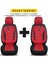 Renault Twingo 2012 Uyumlu 1+1 Kırmızı Tay Tüyü Koltuk Kılıfı 3