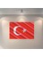 Türk Bayrağı Dalgalı Dekoratif Ahşap Poster 1