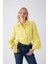 Kadın Sarı Ispanyol Kol Bağlamalı Beli Kuşaklı Gömlek 1