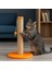 Tangerine – Doğal Ahşap 50 cm Renkli Kapaklı Jüt Kedi Tırmalama Direği 1