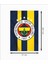 Fenerbahçe Logo Sarı Lacivert Bayrak Dekoratif Ahşap Poster 2