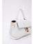 Beyaz Shk109 Deri Çıtçıtlı Ayarlanabilir Askılı Kadın El, Kol Ve Omuz Çantası U:11 E:19 G:7 Cm 5