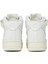 Air Force 1 Af1 Mid Leather Unisex Sneaker Hakiki Deri Bilekli Günlük Spor Ayakkabı Kırık Beyaz 4