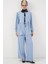 Kadın Önü Bağcıklı Tunik Pantolon Ikili Takım 6744 - Mavi 1
