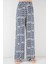 Kadın Desenli Viskon Pantolon 6749 - Krem 5