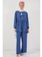 Kadın Önü Bağcıklı Tunik Pantolon Ikili Takım 6744 - Indigo 1