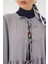Kadın Önü Bağcıklı Tunik Pantolon Ikili Takım 6744 - Gri 4