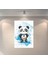 Panda Süperkahraman Sevimli Dekoratif Ahşap Poster 1