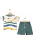 Palmiye Baskılı Şortlu Takım Yeşil 1
