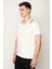 Beyaz Regular Fit Polo Yaka Erkek T-Shirt E1011 2