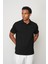 Siyah Blue Regular Fit Polo Yaka Erkek T-Shirt E1012 1