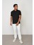 Siyah Blue Regular Fit Polo Yaka Erkek T-Shirt E1012 4